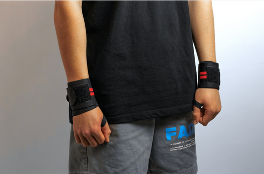 Striped Lifting Wrist Wraps (Pair)